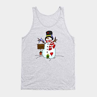 Jolly Christmas Snowman Tank Top